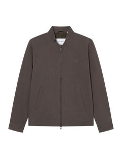 Como Reg Light Twill Bomber Jacket - Mountain Grey Brown
