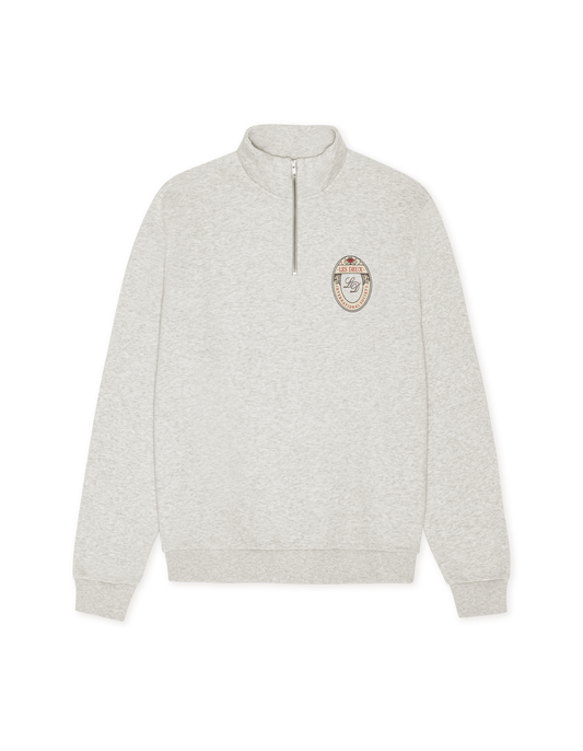 Brady Emblem Half-Zip Sweatshirt - Snow Melange