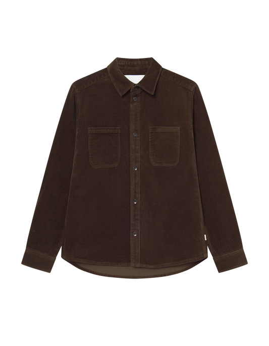 Kody Corduroy Overshirt - Slate Brown