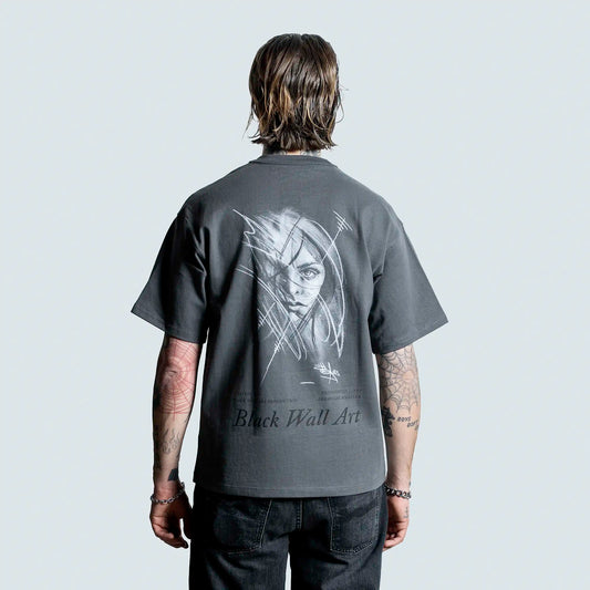 BWA Collab Tee Type 3L - Anthracite Trough the lines