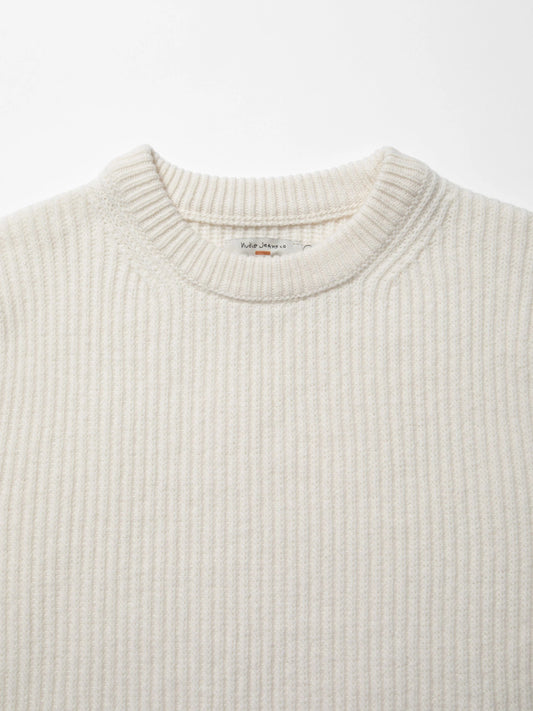 August Rib Wool Sweater - Offwhite