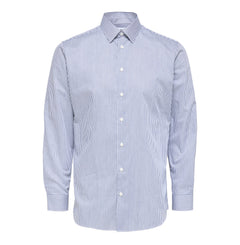 Slim Ethan Shirt Long-Sleeve - Dark Navy Stripes