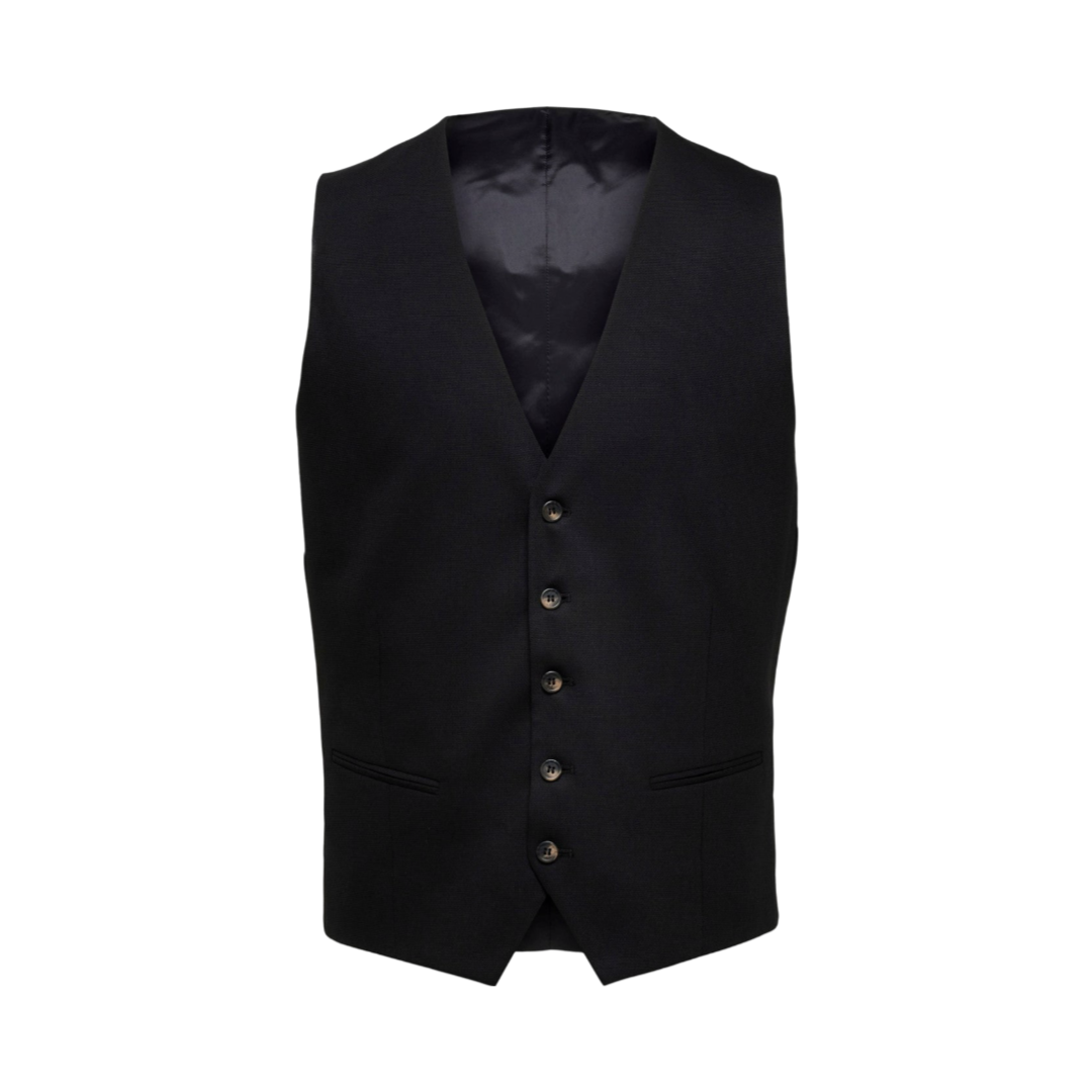 Slim Neil Waistcoat - Black