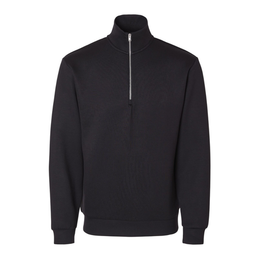 Emanuel Soft Zip High Neck Sweat - Black