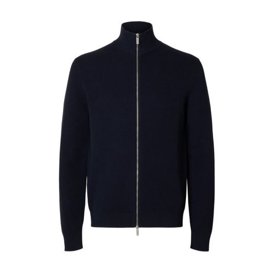 Dane Long-Sleeve Knit Structure Full Zip - Sky Captain