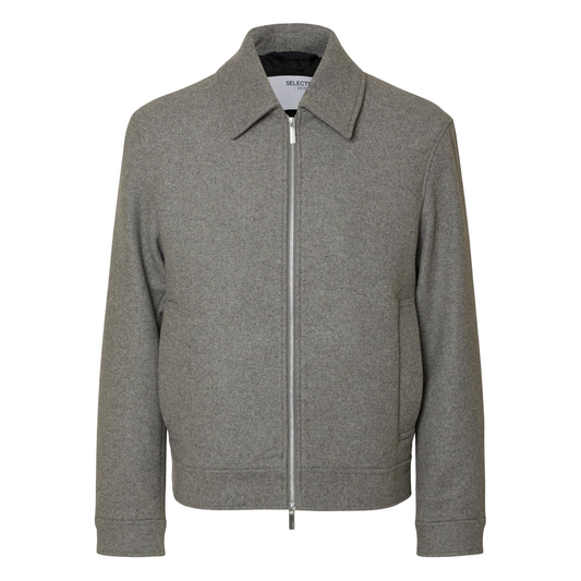 Philip Wool Blend Jacket - Grey Melange