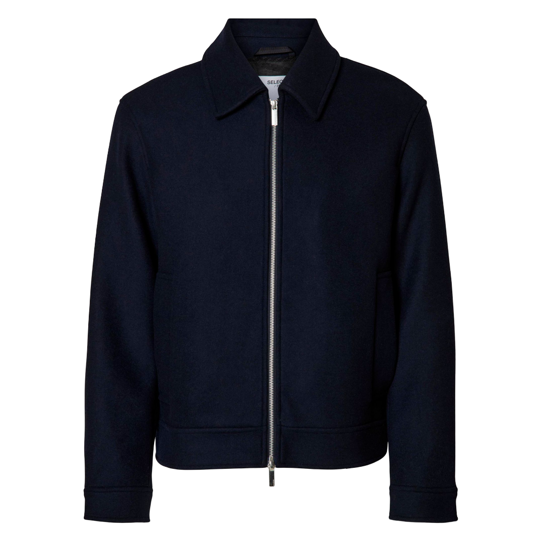 Philip Wool Blend Jacket - Sky Captain