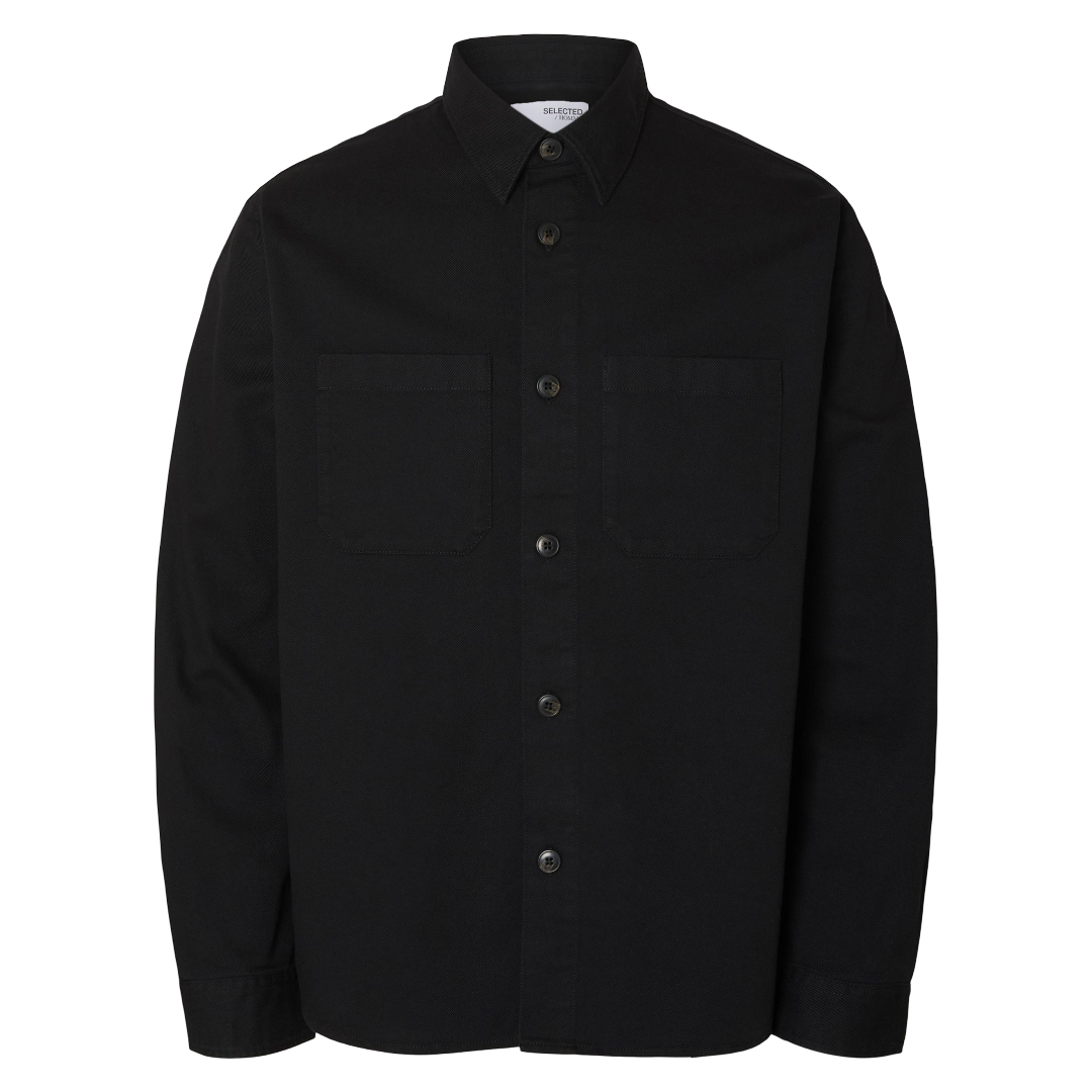Travis Twill Overshirt - Black