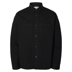 Travis Twill Overshirt - Black