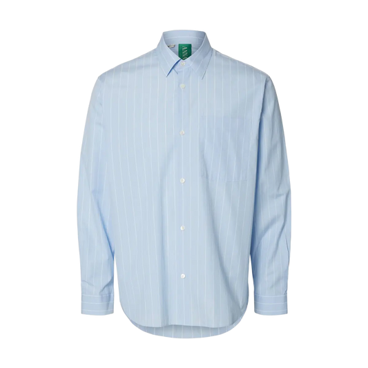 Aslund Classic Stripe Long-sleeve Shirt - Cashmere Blue Stripes