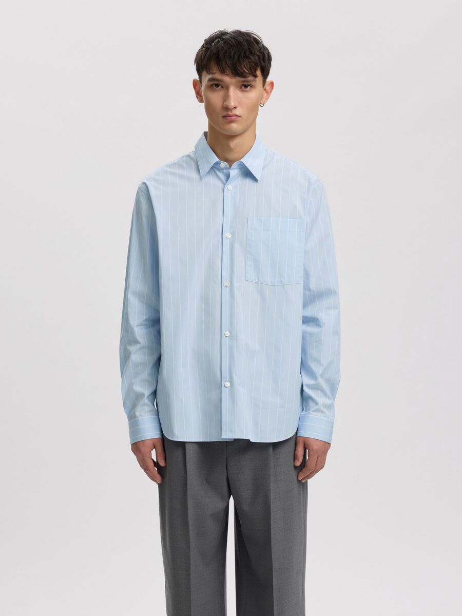 Aslund Classic Stripe Long-sleeve Shirt - Cashmere Blue Stripes