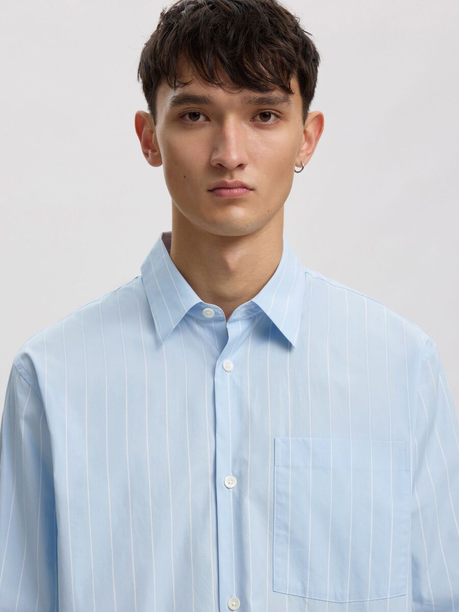 Aslund Classic Stripe Long-sleeve Shirt - Cashmere Blue Stripes