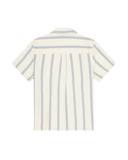 Lawson Stripe Short-sleeve Shirt - Eggnog White