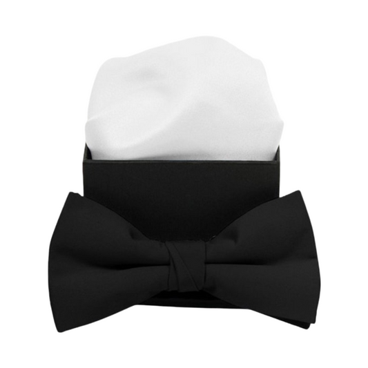 Bowtie & Hankie - Black & White