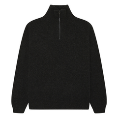 Lass Wool Half-Zip - Black