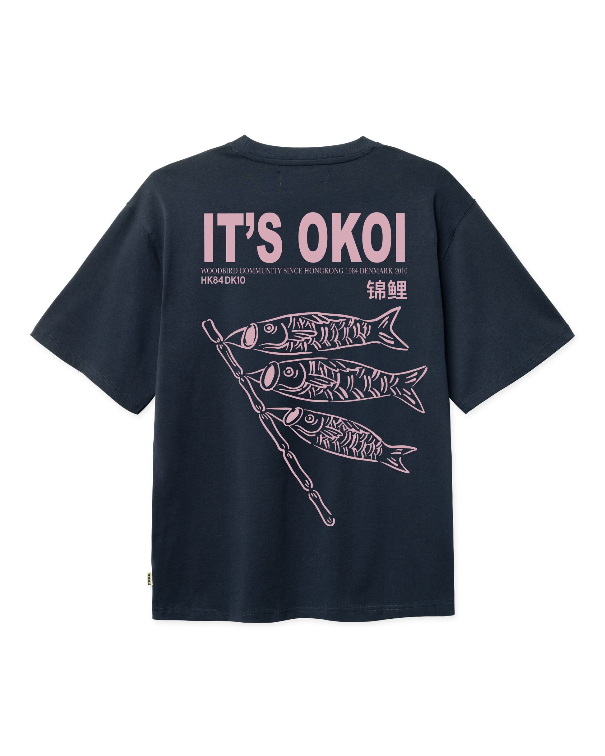 Baine Koi Tee - Dark Navy
