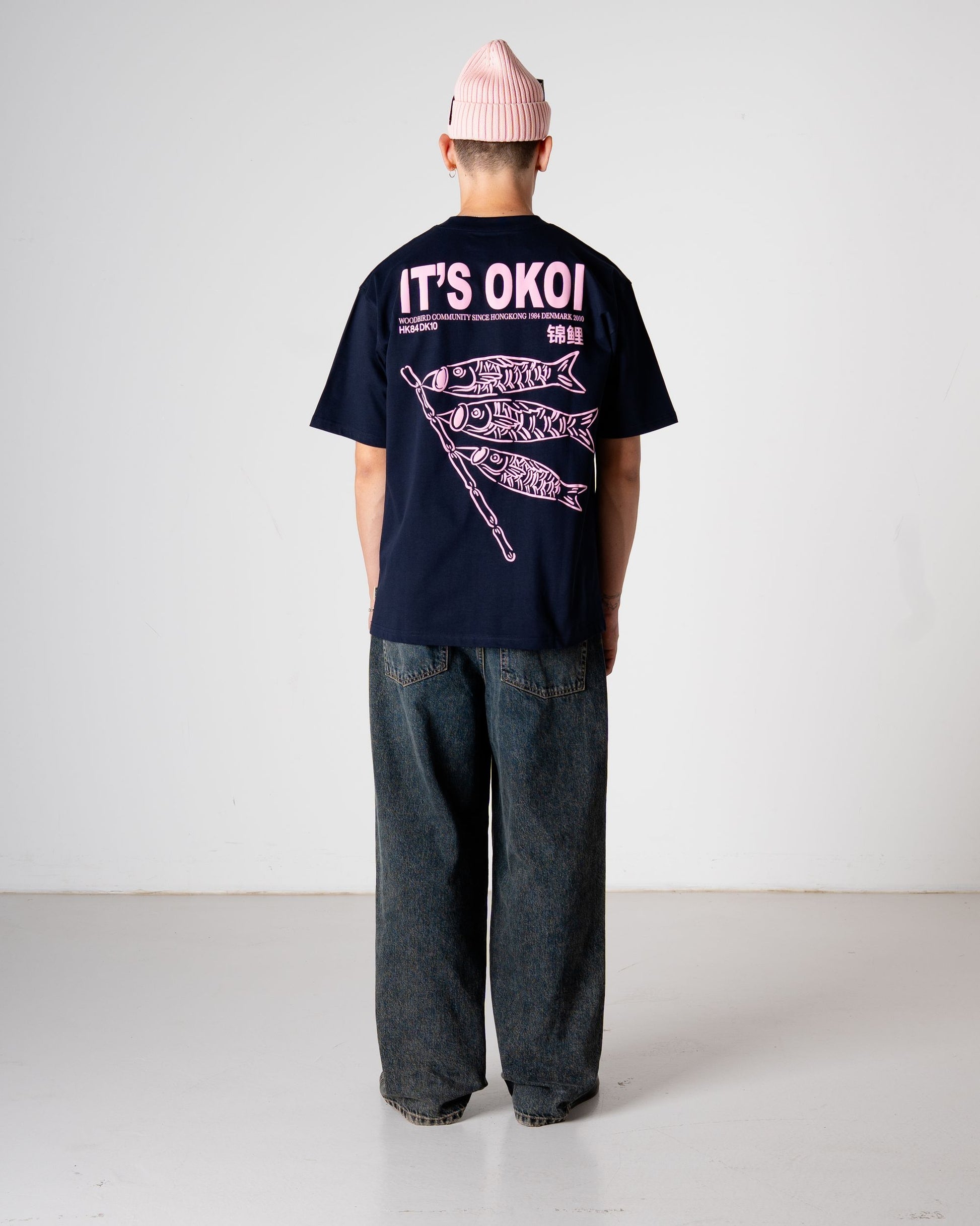 Baine Koi Tee - Dark Navy