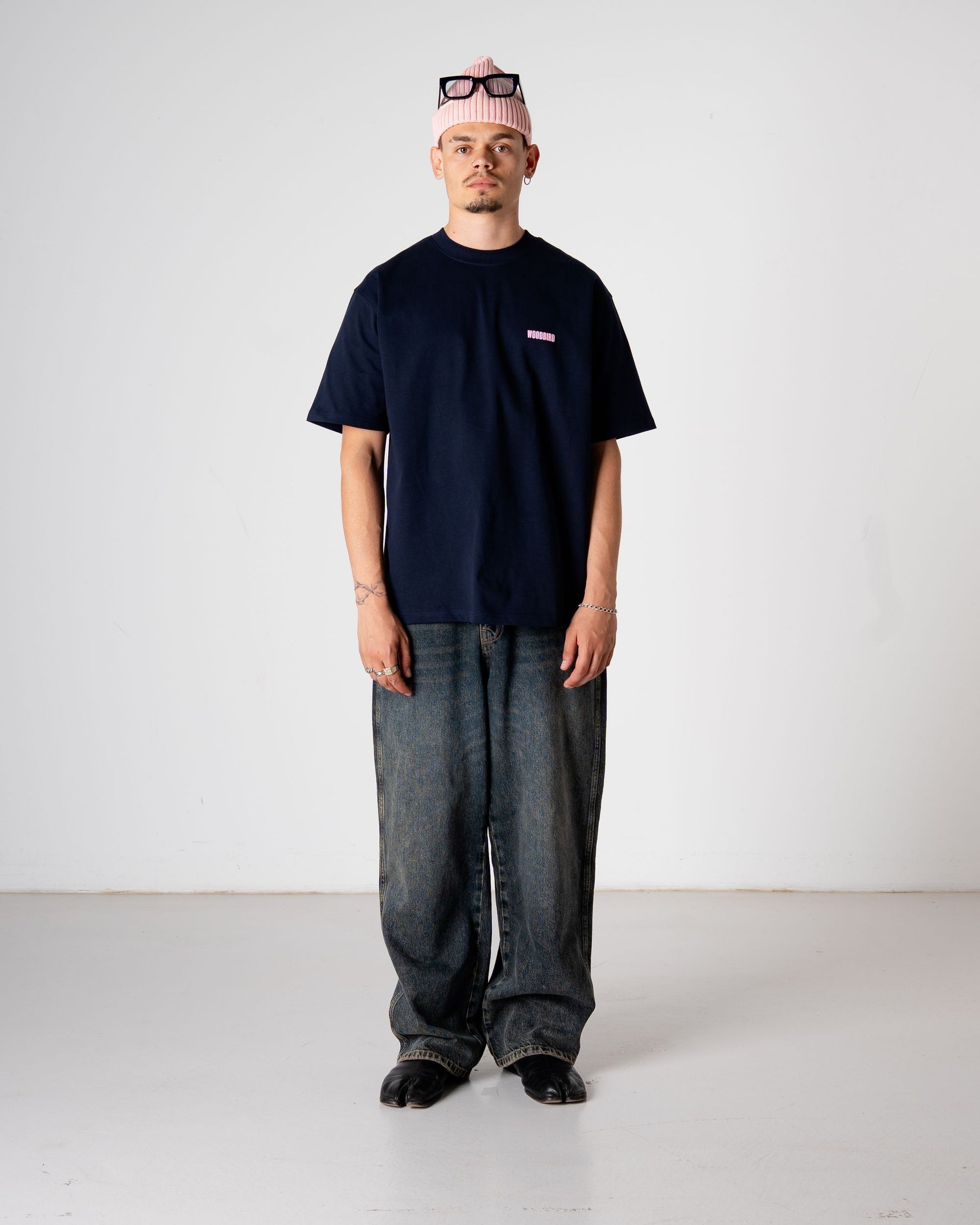 Baine Koi Tee - Dark Navy