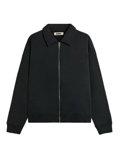 Tom Full Zip Polo - Black