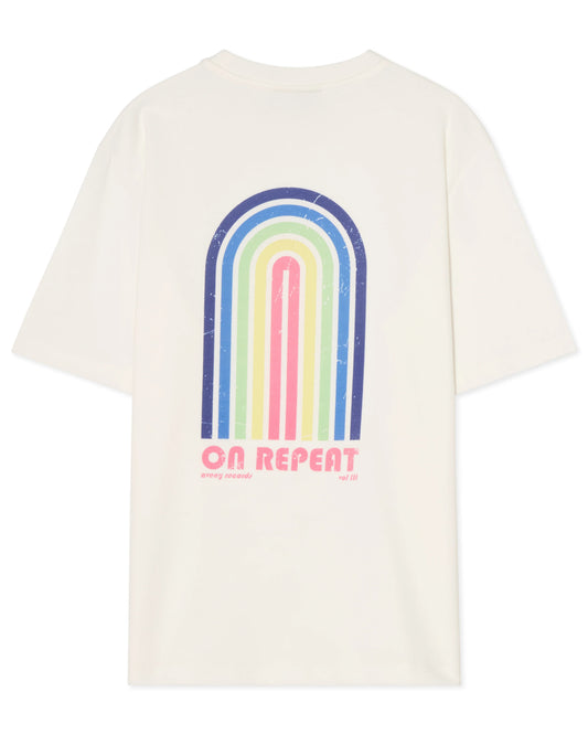 Berkeley Tee On Repeeat Front And Back - Almost White