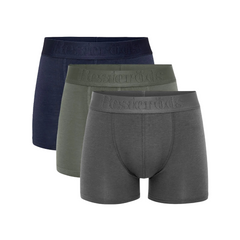 Gunnar Boxer Bamboo-Viscose 3-pack - Navy/Grey/Green