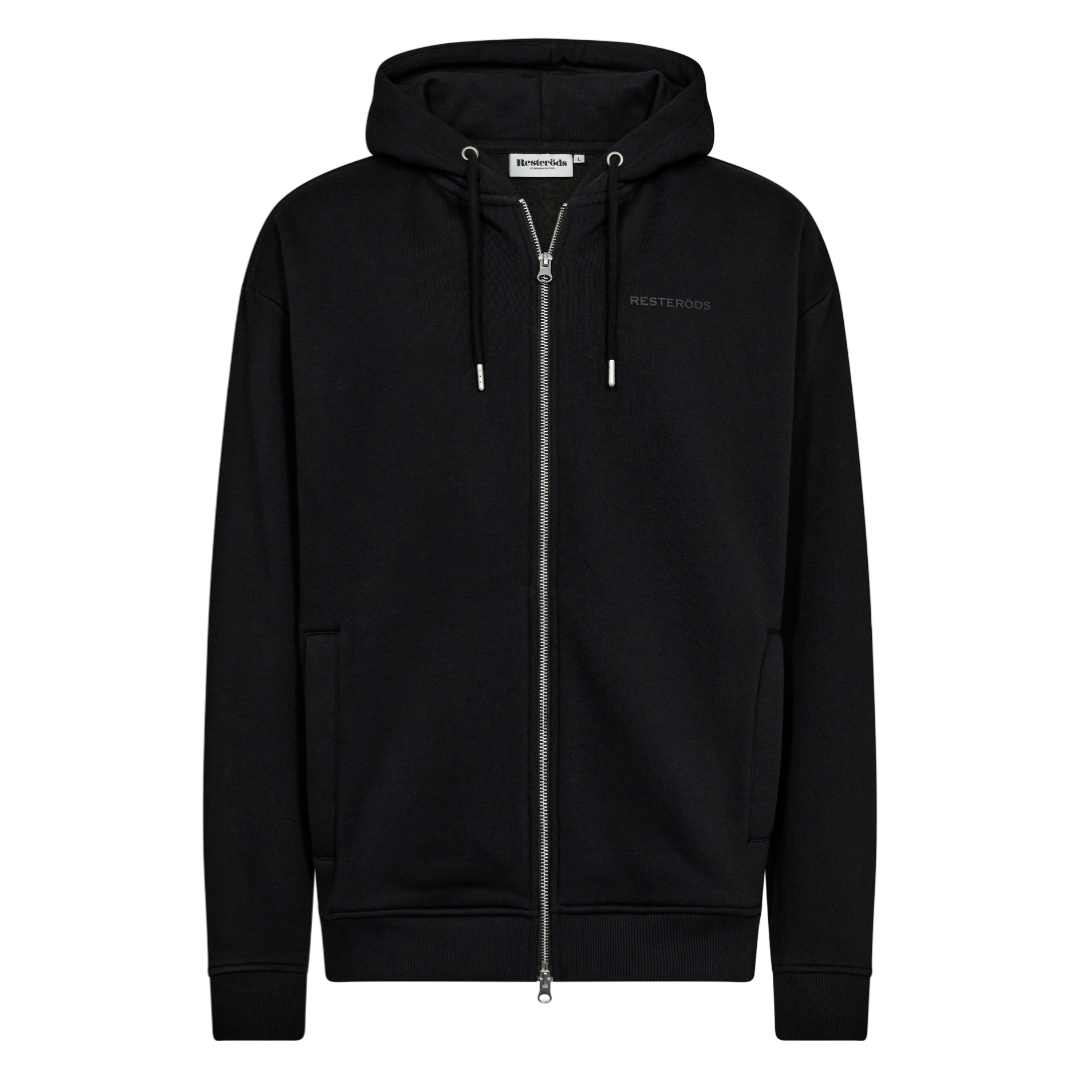Pete Hoodie Zip - Black