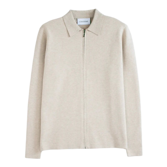 Colby knitted full zip - Beige