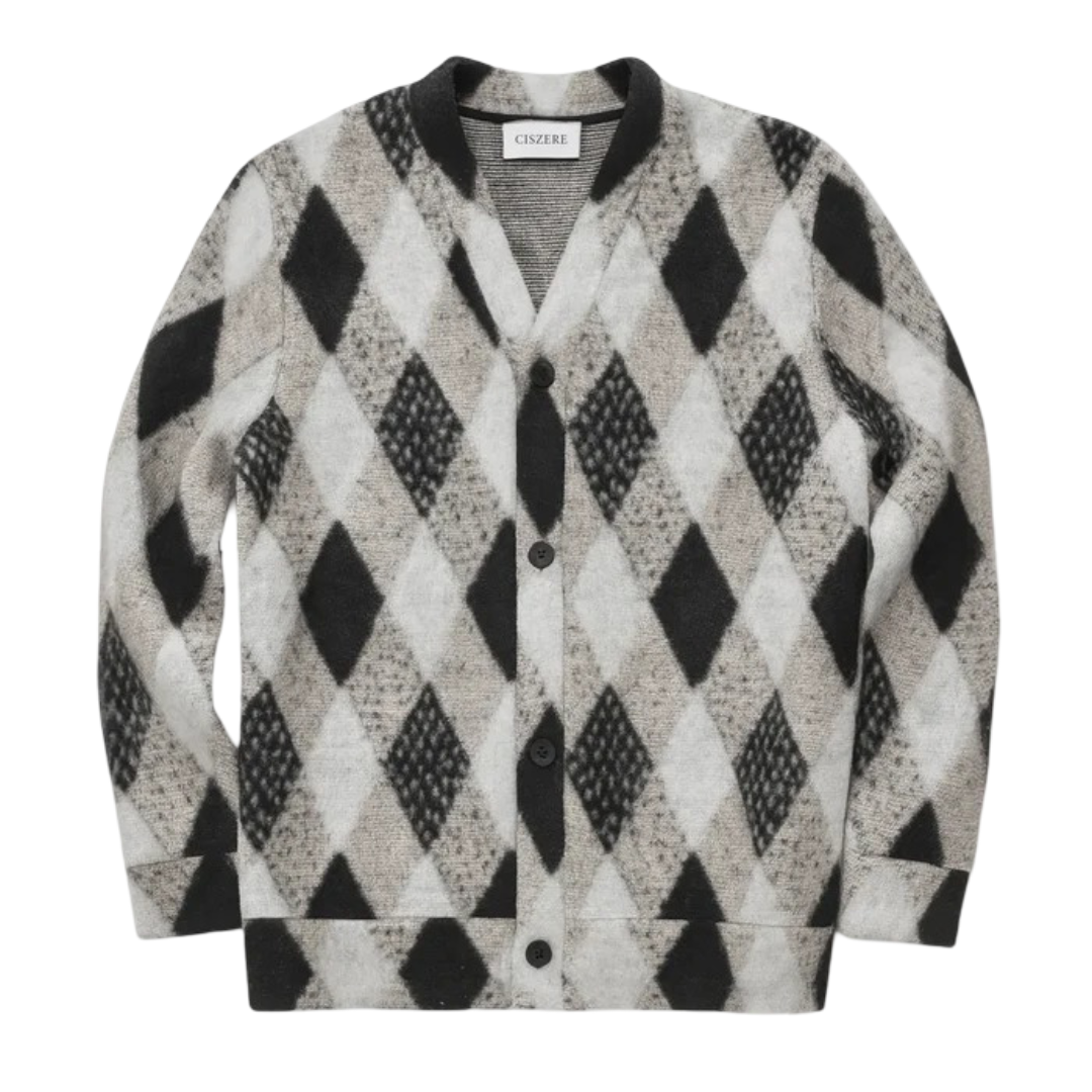 Parker knitted cardigan - Checked