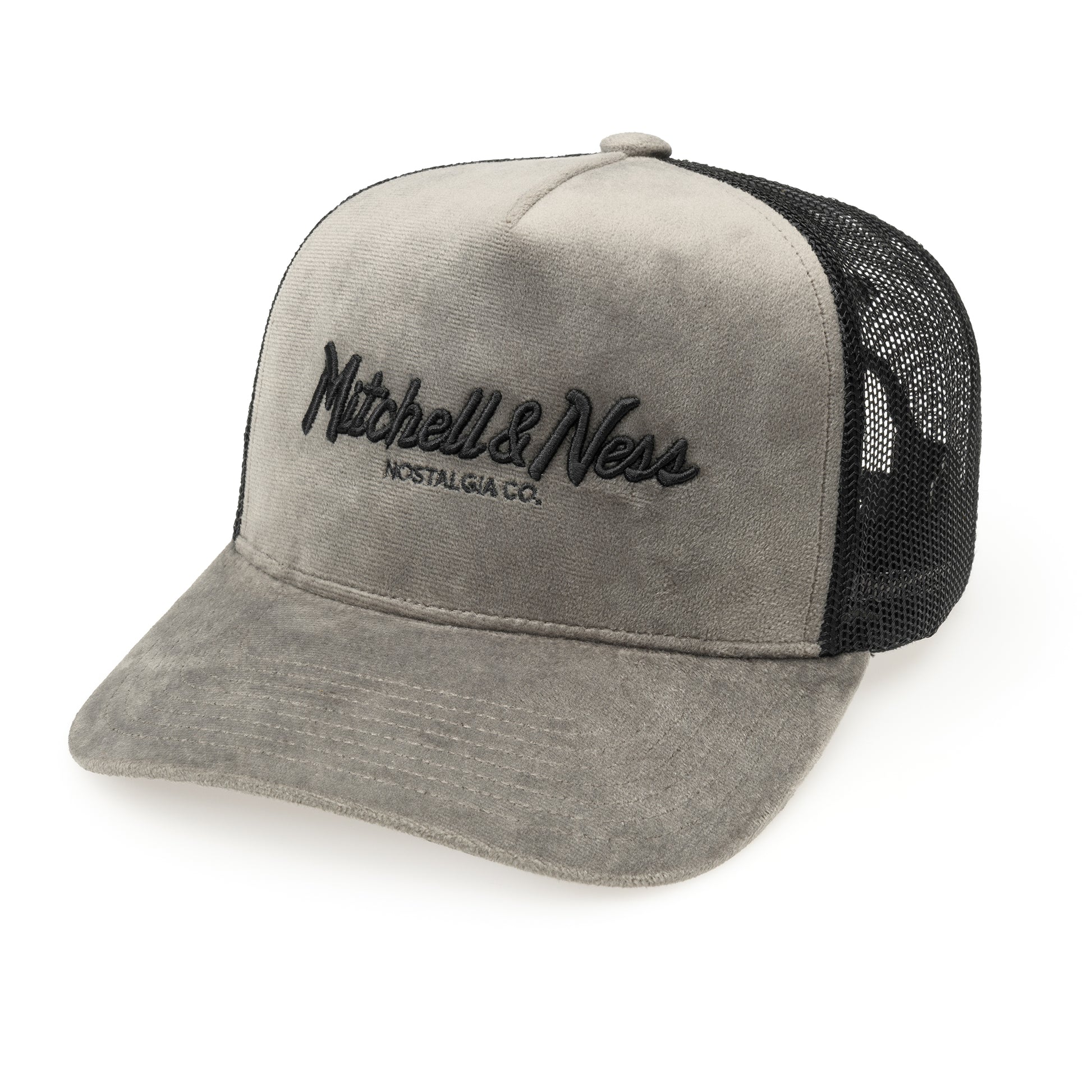 Velvet Pinscript Trucker Own Brand - Charcoal