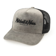 Velvet Pinscript Trucker Own Brand - Charcoal