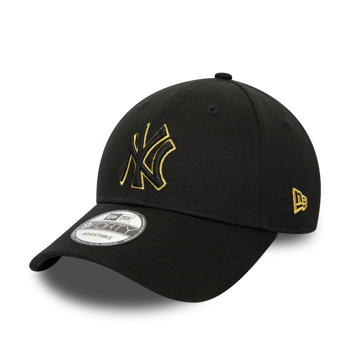 9Forty Metallic Outline - Black/Gold