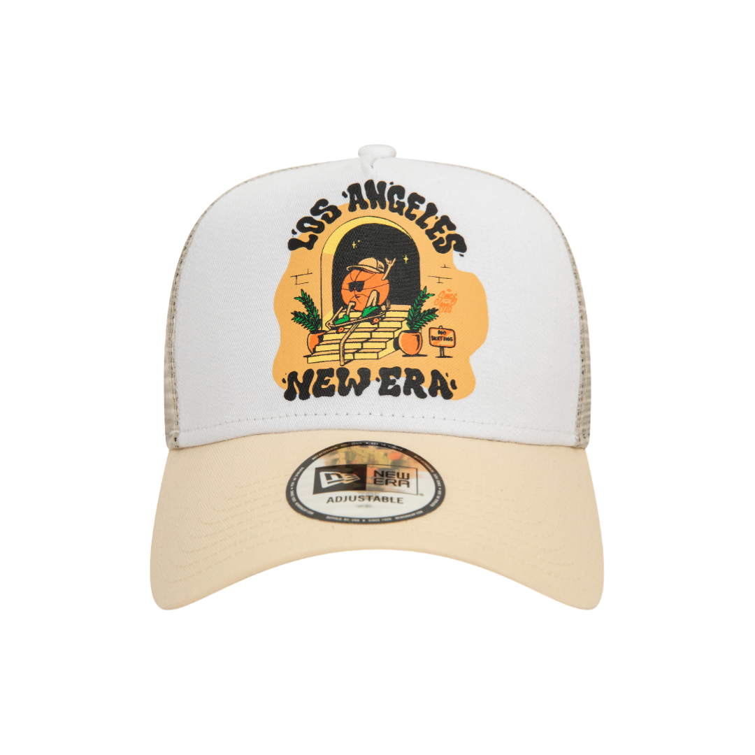 9Forty Aframe Trucker Graphic Print - Light Cream