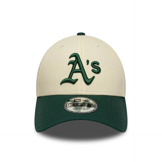 9Forty Colour Block Oakland Athletics - Offwhite/Dark Green