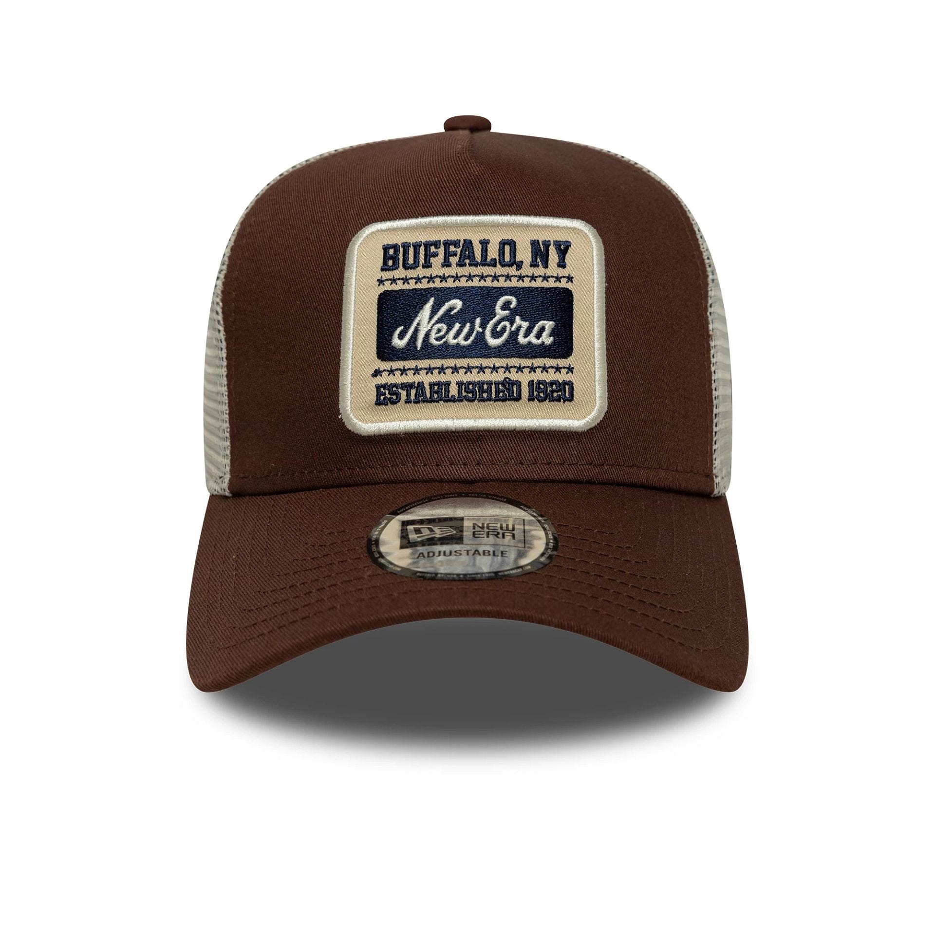 9Forty Aframe Trucker New Era Patch Suede - Brown