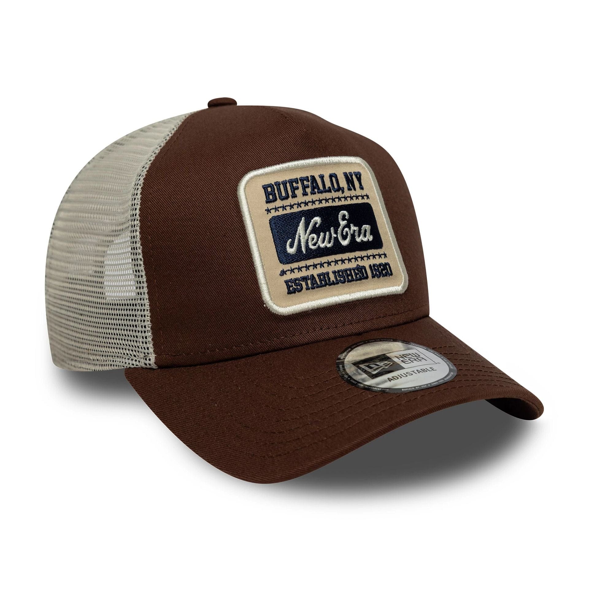 9Forty Aframe Trucker New Era Patch Suede - Brown