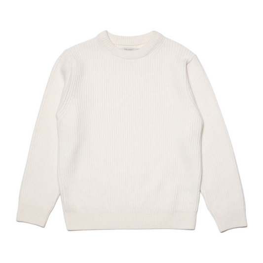 August Rib Wool Sweater - Offwhite