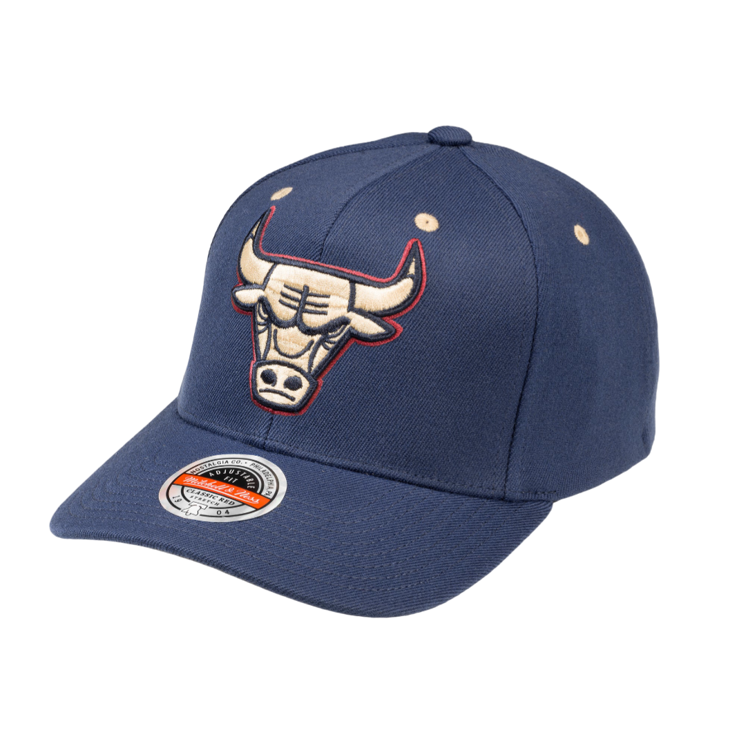 Navy, Wine, Cream Logo Chicago Bulls - Navy