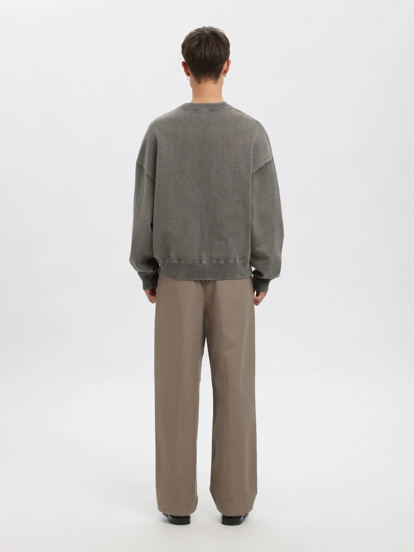 Andor Long-sleeve Knit Crewneck - Grey Melange