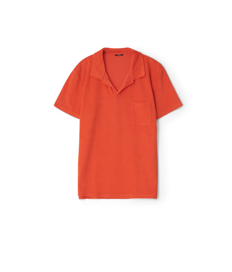 Melrose Towel Polo - Bright Red
