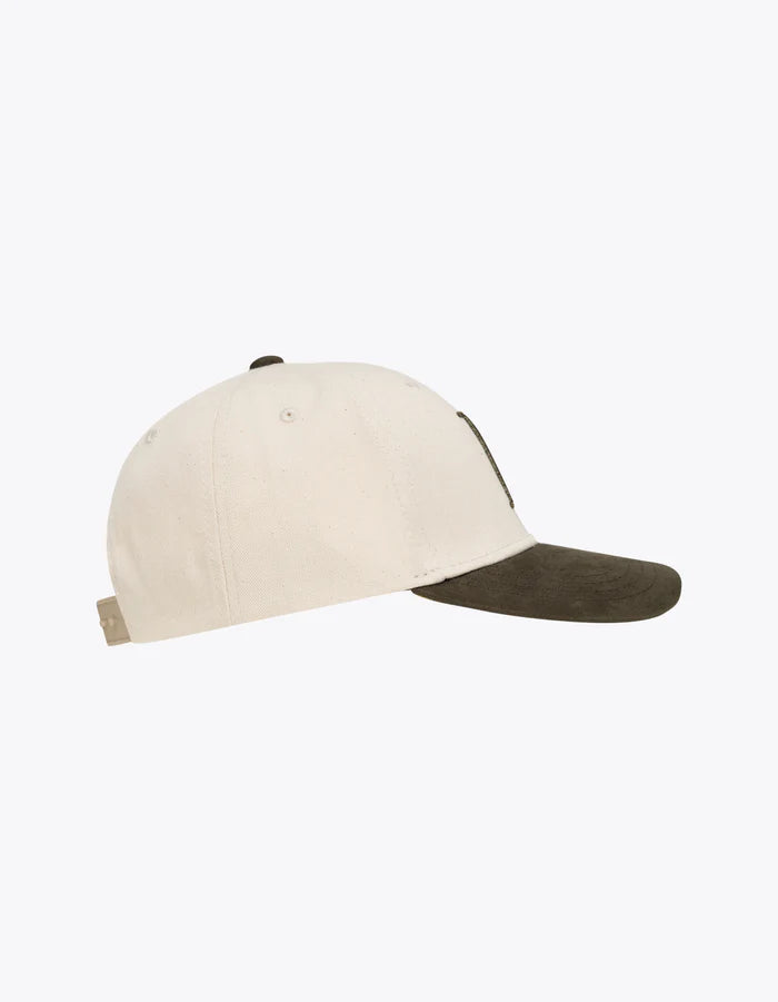 Baseball Cap Suede II - Ivory/Olive Night
