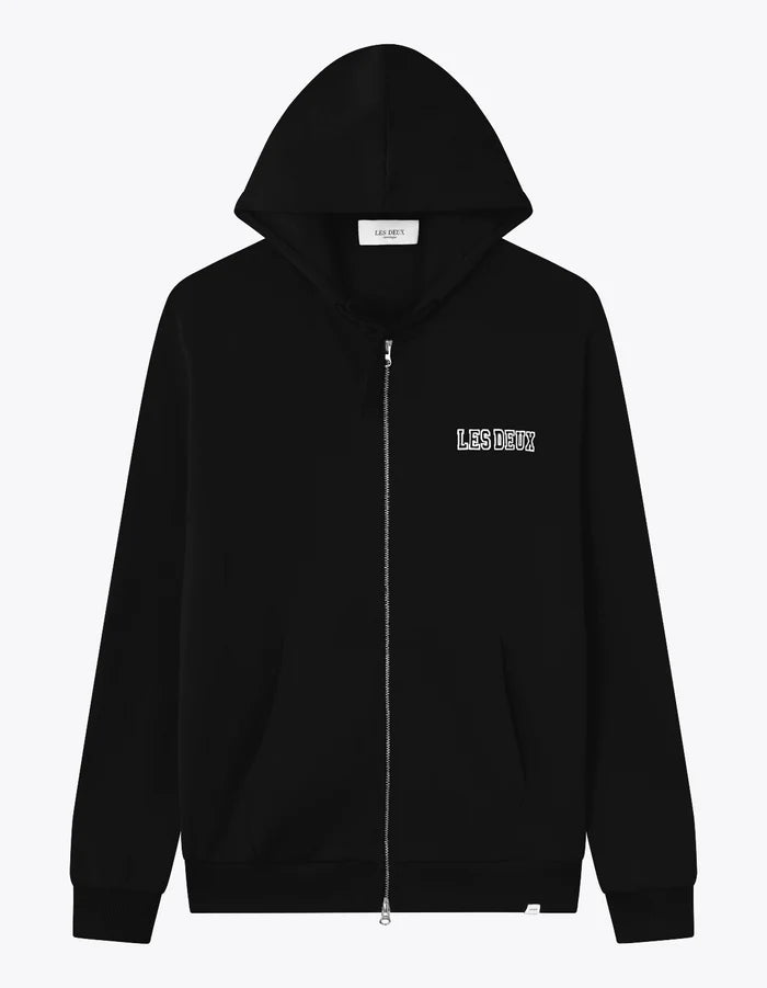 Blake Zipper Hoodie - Black/White