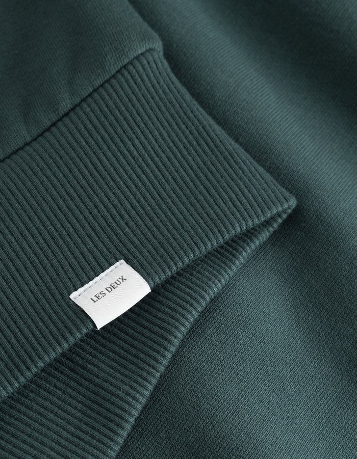 Blake Zipper Hoodie - Pine Green/Dark Sand