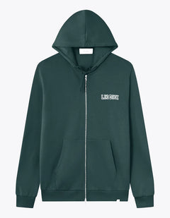 Blake Zipper Hoodie - Pine Green/Dark Sand