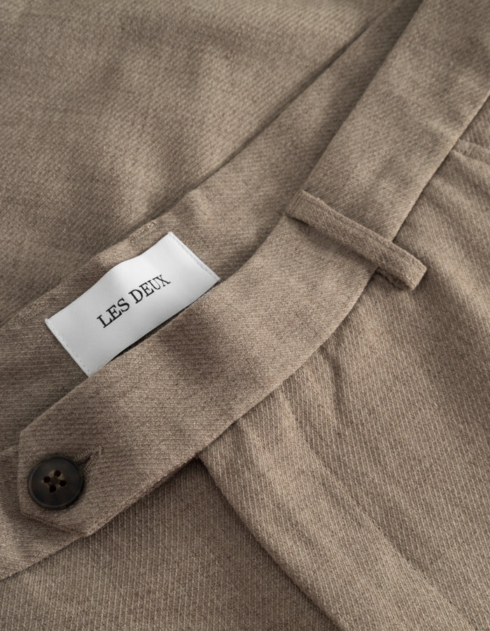 Como Mélange Suit Pants - Dark Sand Mélange