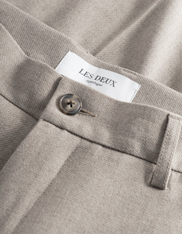Como Regular Mélange Suit Pants - Dark Sand Mélange