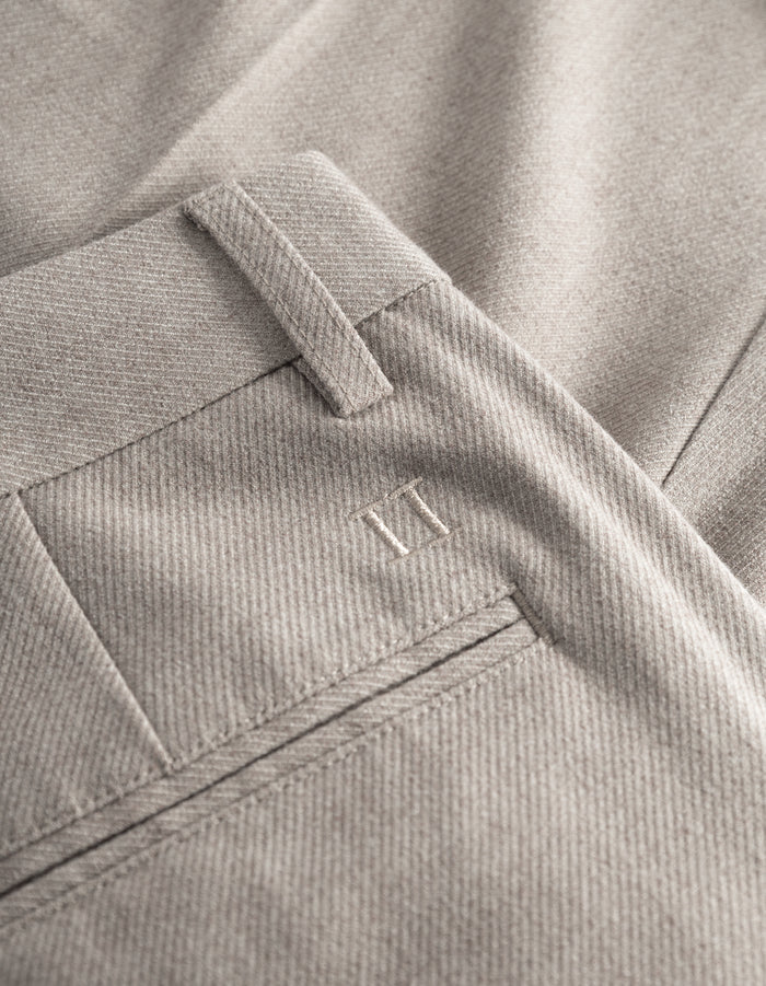 Como Regular Mélange Suit Pants - Dark Sand Mélange
