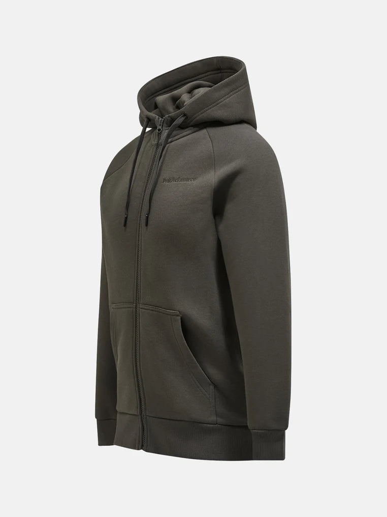 M Original Small Logo Zip Hood - Olive Extreme