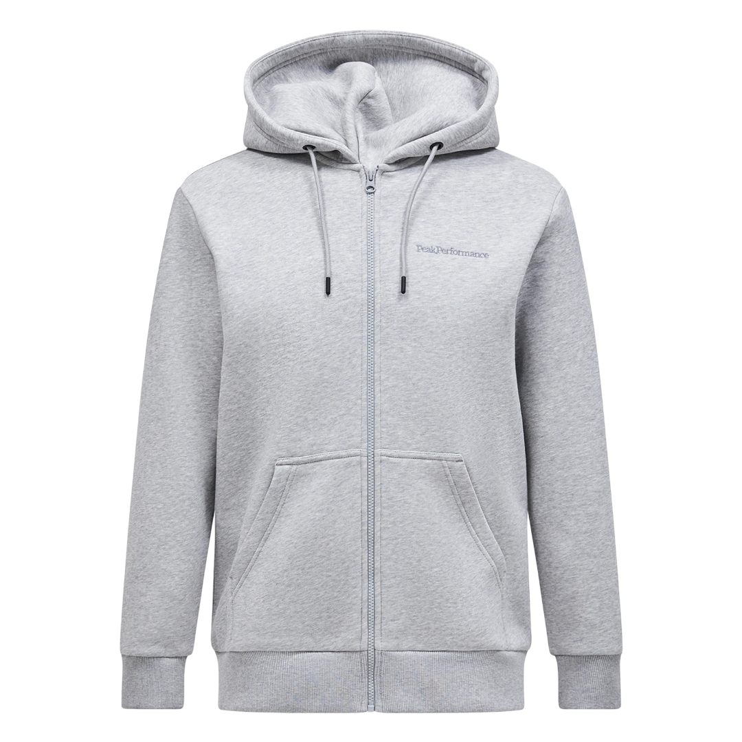 Original Small Logo Zip Hood - Med Grey Melange