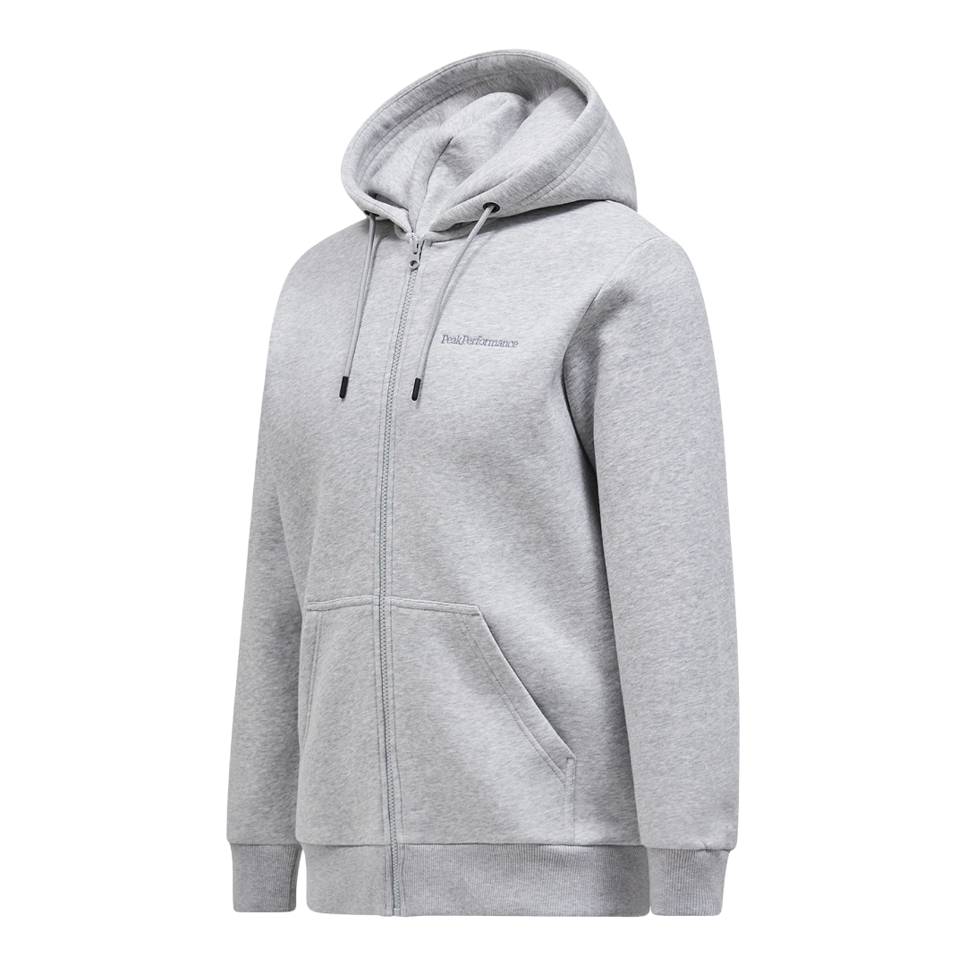 Original Small Logo Zip Hood - Med Grey Melange