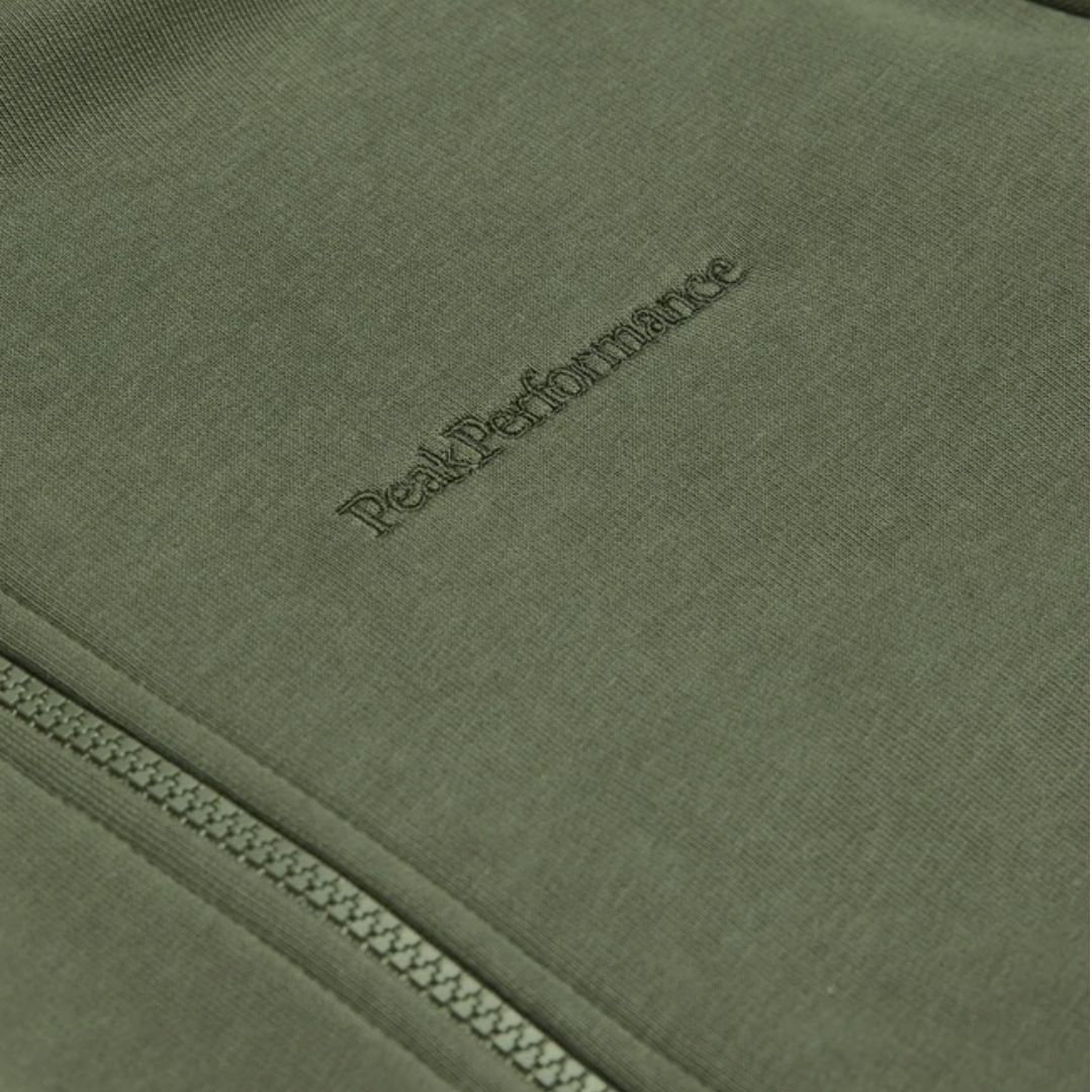 M Original Small Logo Zip Hood - Pine Needle